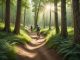 Cykla i skogen – upptäck din nya favoritväg! illustration