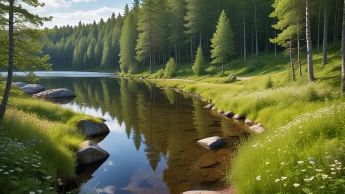 Äventyr i naturen illustration