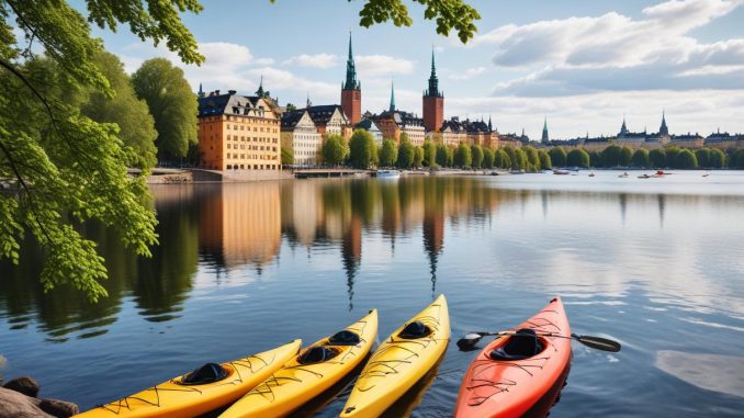 Kajakäventyr i Stockholm – paddla bland vackra vyer! illustration