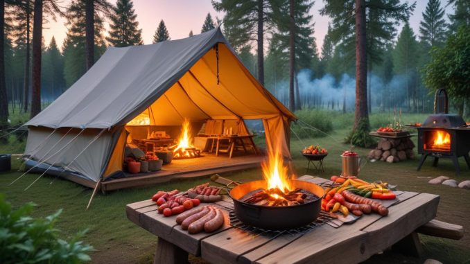 Mumsiga måltider i tältsammanhang – tips för campingmat illustration