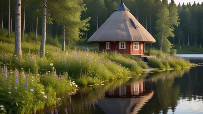 Kåtan – en mysig rastplats i naturen illustration