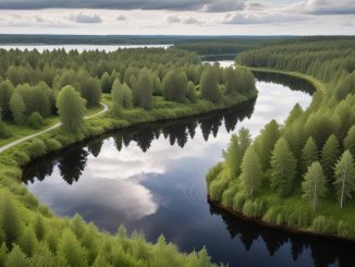 Paddla kanot i Vättlefjälls natursköna miljöer illustration