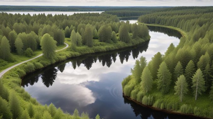 Paddla kanot i Vättlefjälls natursköna miljöer illustration