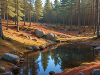 Roliga aktiviteter i skogen för barnfamiljer illustration