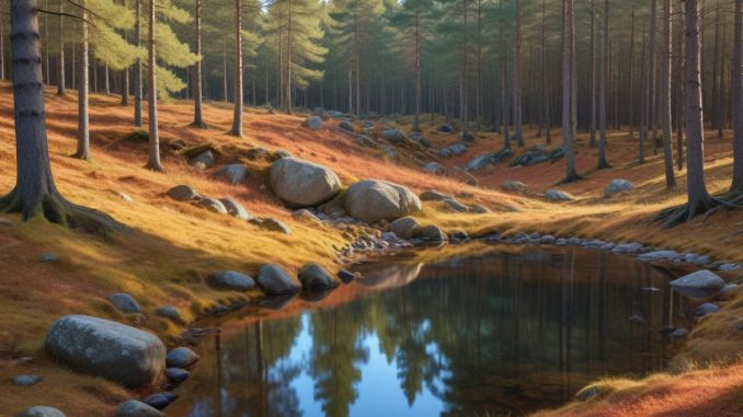 Roliga aktiviteter i skogen för barnfamiljer illustration